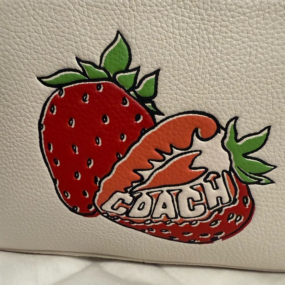 Coach Cream “Jamie” Crossbody Camera Bag with Strawberry Design! - Picture 6 of 9